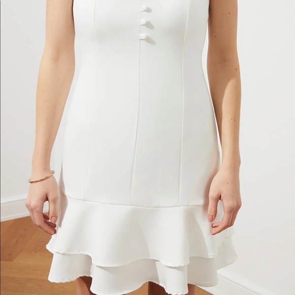 Off white dress knee length size M - Picture 6 of 6